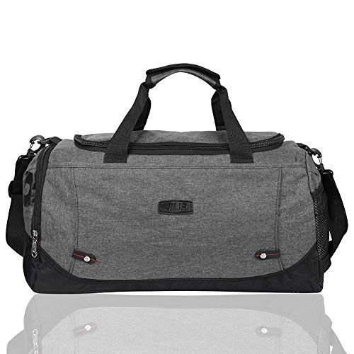 EGOGO Bolsa de Viaje Bolsa del Fines de Semana Equipaje Deportiva Bolsa de Gimnasio de Hombre y Mujeres E532-3 (Gris)