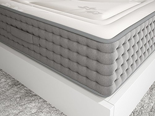 El Almacen del Colchon - Colchón viscografeno Modelo Royal Imperial, 135 x 200 x 30, Máxima Adaptabilidad - Todas Las Medidas, Gris y Blanco