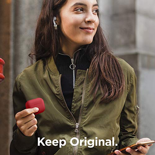 elago Original Funda Silicona Compatible con Apple AirPods Pro (2019) - 360° Protección de Cuerpo Completo, Premium Silicona [Ajuste Probado] (Rojo)