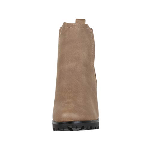 Elara Botines Mujer Chunkyrayan Caqui KL0612 Khaki-36