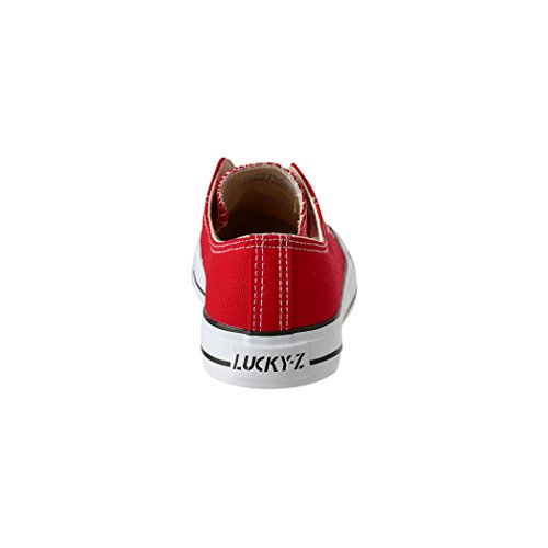 Elara Zapatilla de Deporte Unisex Low Top Textil Chunkyrayan Rojo N-CA01/CB09 Red-46