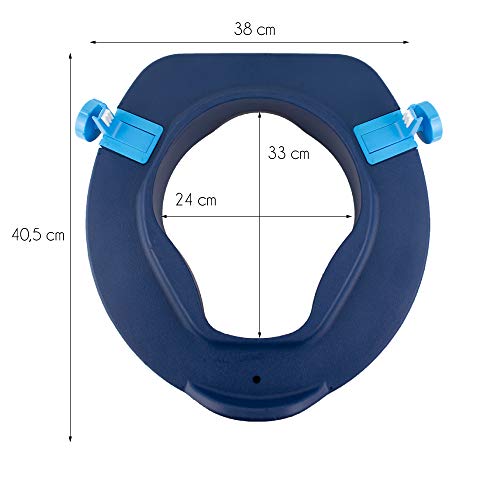 Elevador WC, 11 cm, Asiento de inodoro blando, Azul, Río, Mobiclinic