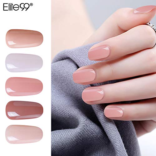 Elite99 Esmaltes Semipermanentes de Uñas en Gel UV LED, 8pcs Kit de Esmaltes de Uñas Base y Top Coat (002)