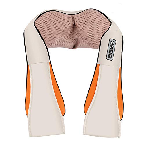 ESSEASON Masajeador de Espalda Recargable Inalámbrico - 16 Nodos Shiatsu Masajeador Cervical, con 3D Amasamiento Profundo Rotación y Función de Calor, Relajación para Cuello y Hombros