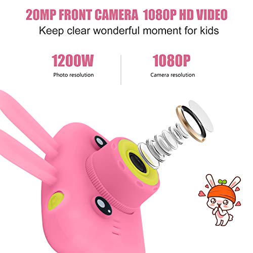 ETPARK Cámara para Niños, Cámara Digital para Niños de 2.0 Pulgadas Cámara Infantil con 12MP HD 1080P Video Recorder Y Mini cordón SLR de diseño anticaída Niños Niñas Regalos creativos