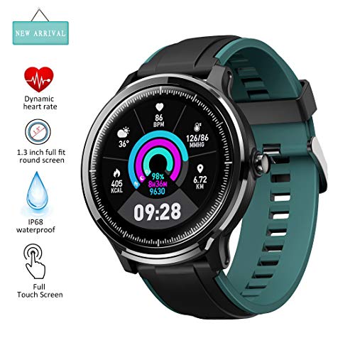 EUMI SmartWatch Reloj Inteligente IP68, Varias Interfaces Definidas Información Meteorológica Oxígeno en Sangre Ejercicios Respiratorios Medición de brazadas 8 Modalidades de Deporte para Andriod iOS