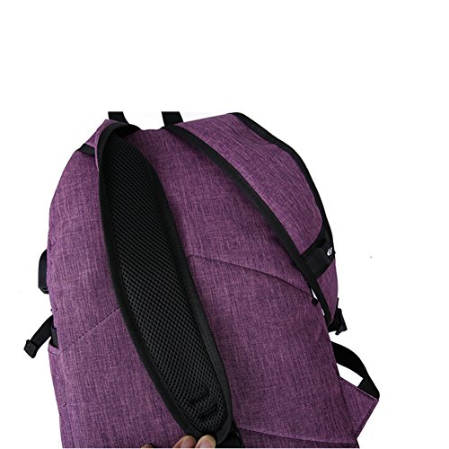 EverFabulous Mochila antirrobo, Mochila Daypack de 35L con Puerto de Carga USB Interfaz para Auriculares y Bloqueo con contraseña, Mochila Impermeable a Diario 12-16 Pulgadas(Púrpura)