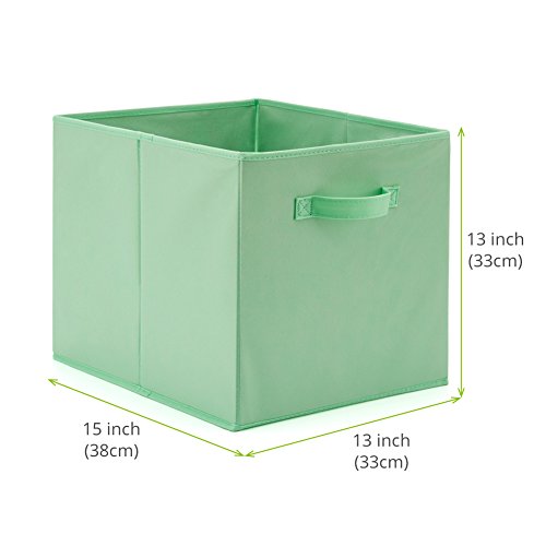 EZOWare Caja de Almacenaje x 4 Unidades, Almacenaje Juguetes, Caja para Ropa (33 x 38 x 33 cm) (Colores Variados)