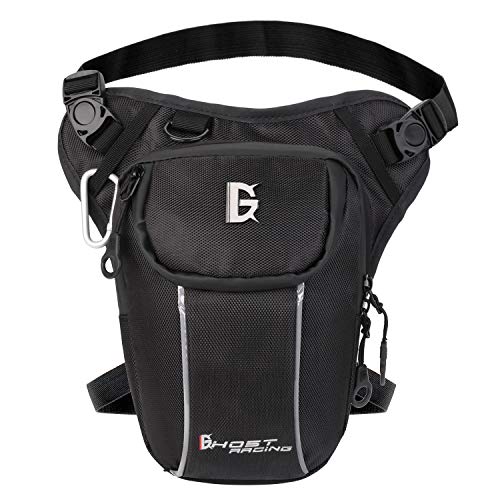 Fansport bolso moto pierna,bolso pierna hombre riñonera de pierna para moto bolso pierna bolso cintura hombre moto