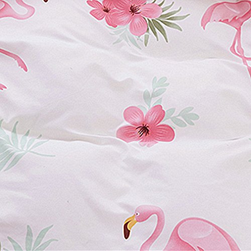 Fansu Flamenco Juego de Ropa de Cama de 4 Piezas Juego de Fundas de Edredón Incluye 1 Funda Nórdica y 1 Sábana encimera 2 Funda de Almohada (Cama 90-150x200cm,Flamenco - Rosa)