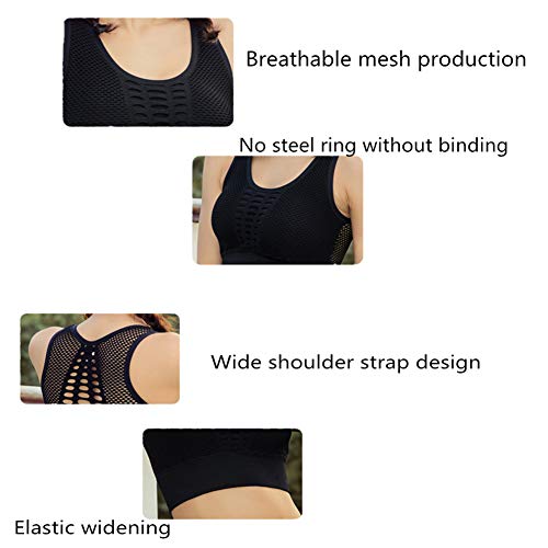 Fansu Sujetador Deportivo para Mujer, Chaleco Deporte Yoga Correr Ejercicios de Fitness AER Elástico Fitness Run Bra Gimnasio Ropa Costuras Comodidad Chica