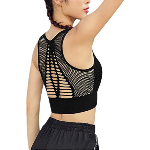 Fansu Sujetador Deportivo para Mujer, Chaleco Deporte Yoga Correr Ejercicios de Fitness AER Elástico Fitness Run Bra Gimnasio Ropa Costuras Comodidad Chica