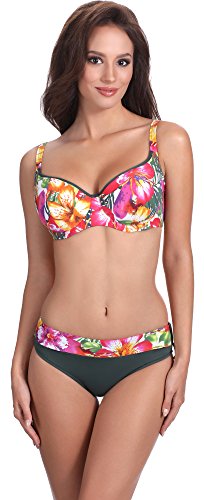 Feba Bikinis Conjunto Tops y Bragas Trajes de Baño 2 Piezas Bañadores Ropa Verano Mujer2L2N1 (Patrón-416, EU Cup 75E/Bottom 38 (ES 90E/40))