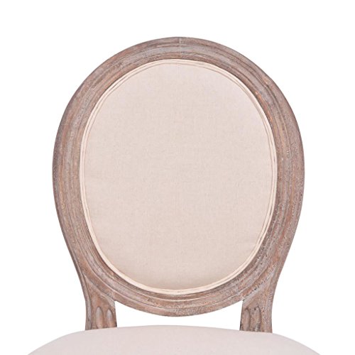 Festnight 2 Sillas de Comedor 50 x 56 x 95,5 cm Beige