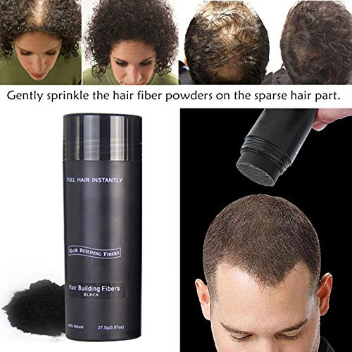 Fibras Capilares 27,5 gramos-Caida Cabello Hombre/Mujer-Pelo Densa-Disimular Calvicie Al Instante-Peluca Natural-Mejorar Rayita-100 Natural