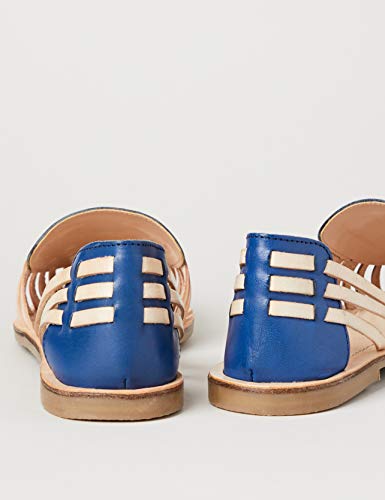 find. Sandalias de Cuero Trenzado Mujer, Varios Colores (Tan/Navy), 37 EU