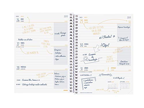 Finocam - Agenda 2019-2020 semana vista apaisada español Prints Etnic