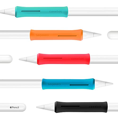 Fintie 2 Piezas Cubierta Compatible con Apple Pencil (2.ª Generación /1.ª Generación) - Funda Protectora de Silicona para Mejorar la Comodidad, Blanco