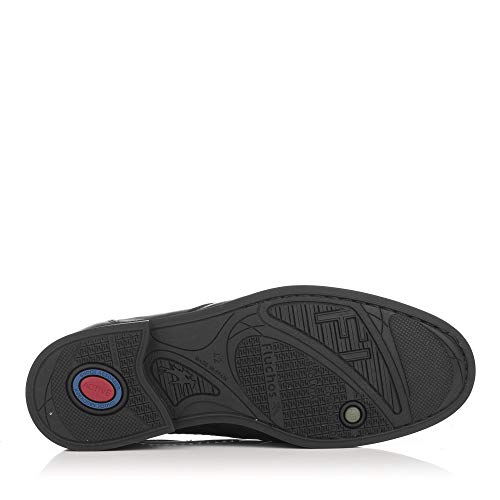 FLUCHOS 9301 Mocasin Piel Tacon Hombre Negro 44