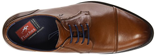 Fluchos Heracles, Zapatos de Cordones Derby para Hombre, Marrón (Cuero 000), 43 EU