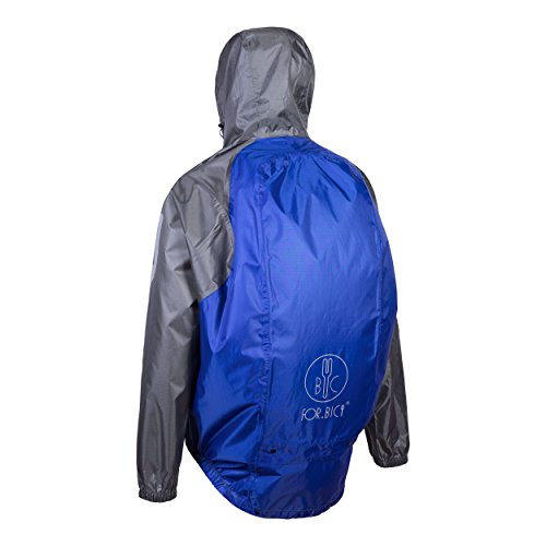 For.Bicy - Mochila y Chaqueta para Hombre, Hombre, O101075, Castelrock/Blue, Extra-Large