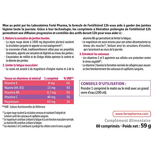 Fortéveinol 12h 60 comprimés