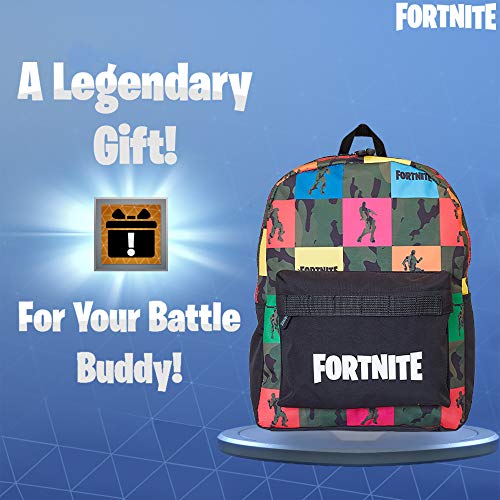 Fortnite Mochilas Escolares Juveniles Para Niños, Mochila Diseño Camuflaje, Bolsa Para el Colegio Viajes Deporte, Merchandising Oficial de Fortnite, Regalos Originales Para Niños Adolescentes