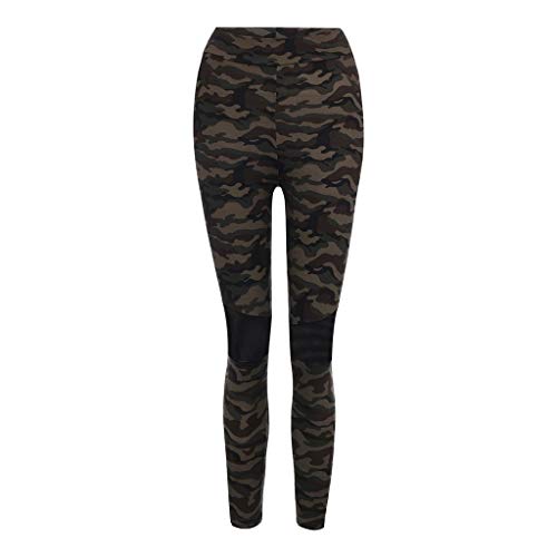 Fossen MuRope Pantalones Mujer Camuflaje de Malla Cintura Alta Elasticos Energizado - Leggings Deporte Mujer Yoga - Pants Fitness para Chica Adolescente, Niñas