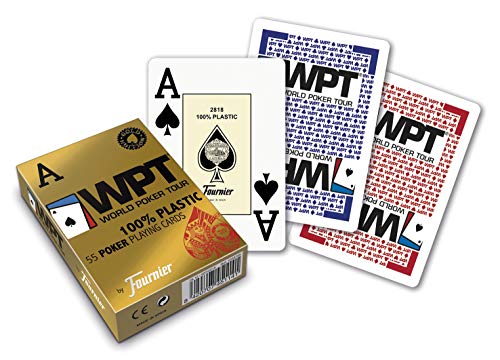 Fournier World Poker Tour Baraja de Cartas Profesional Calidad Casino, colores surtidos, 1 unidad