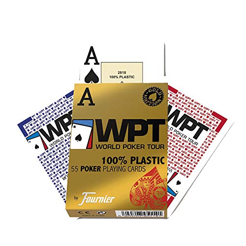 Fournier World Poker Tour Baraja de Cartas Profesional Calidad Casino, colores surtidos, 1 unidad