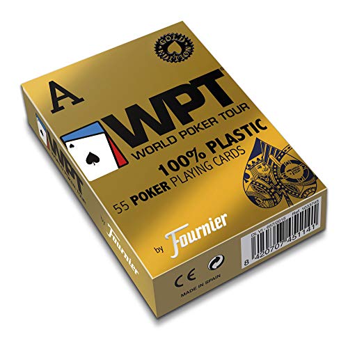 Fournier World Poker Tour Baraja de Cartas Profesional Calidad Casino, colores surtidos, 1 unidad