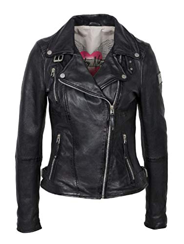 Freaky Nation Biker Princess Chaqueta, Negro (Shadow 9015), L para Mujer