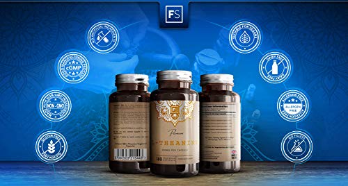 FS L Teanina 300mg | 180 Capsulas Veganas de Alta Potencia | Pastillas para Dormir, Concentracion y Memoria | Nootropicos de Te Verde | Aumenta la Relajación y el Rendimiento Cognitivo | Sin OGM