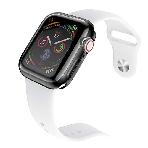 Funda Apple Watch 44mm, Protector Pantalla iWatch Series 4, Aottom Funda Apple Watch TPU Suave Ultra Delgado Protectora Carcasa, Protección Completo, Anti-Rasguños, Ultra Transparente, Recorte Preciso