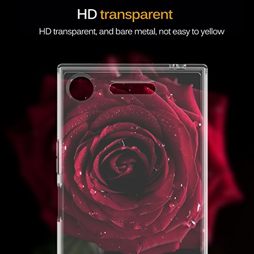 Funda de silicona de DN-Alive para Sony Xperia XZ1 Compact de 4,6 pulgadas, absorbe los golpes, transparente, con protector de pantalla de cristal templado (no es compatible con Sony Xperia XZ1)