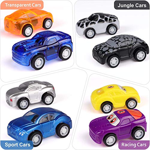 Funmo Coches de Juguete, Camiones de Juguete y Go Mini Coches,Plásticos Educativo Juguete para Niños Coches Modelos ,32 Pack Camiones De Juguete Regalos para bebés 1 2 3 4 años de Edad