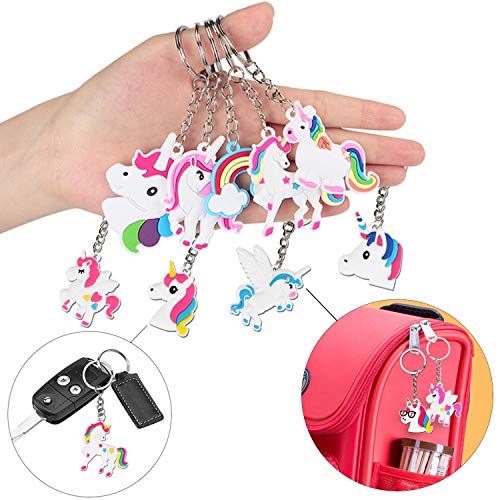 Funnyshow 32 Piezas Unicornio Tatuajes temporales Falso Tatuajes Pegatinas Slap Pulsera de Goma Banda de Unicornio Pulsera Anillo para niños niñas Fiestas