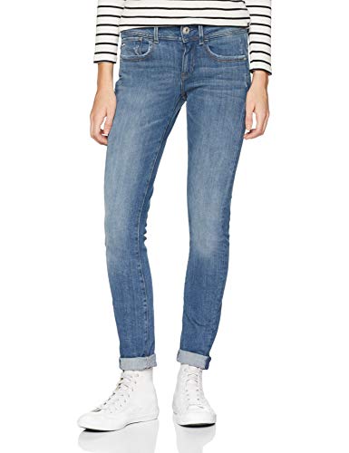 G-STAR RAW Lynn Mid Skinny Vaqueros, Azul (Medium Aged Destroy 9871-3142), 25W / 28L para Mujer