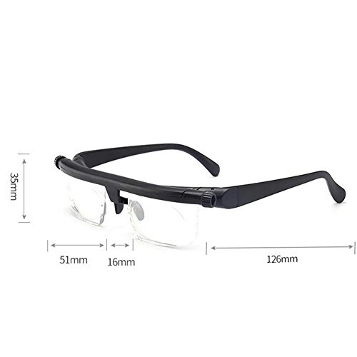 无 Gafas De Lectura De Ajuste De Enfoque, 6D A + 3D Focus Gafas De Lectura De Ajuste Enfoque Manual,Ajustable Hombres Mujeres Gafas De Lectura,For La Computadora, TV, Tablet, Teléfono