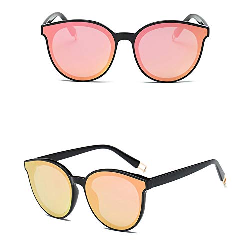 GAFAS SOL Protección Ocular Polarizada Espejo Redondo Protección UV400 Marco De Gran Tamaño Gafas Vintage para Conducir Viaje Gafas Deportivas Más Colores,C