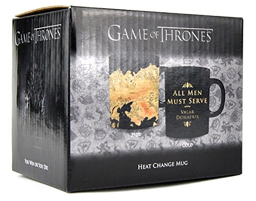 Game Of Thrones Juego de Tronos Taza Efecto térmico de Poniente Essos, 400ml