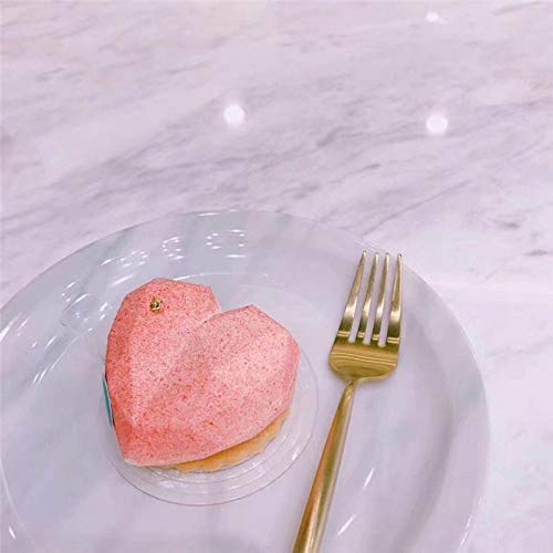 Geeke Silicone Mold 3D Diamond Heart/High Ball/Double Cherry Shaped Bandeja para Hornear Molde Jabón de Chocolate Pastel Postre Herramienta DIY (6cavidades 3D Diamond Heart Shape)