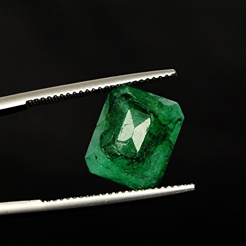 Gemhub Verde Brillante 5.90 Quilates de Piedras Preciosas Sueltas Esmeralda para usos múltiples AJ-677