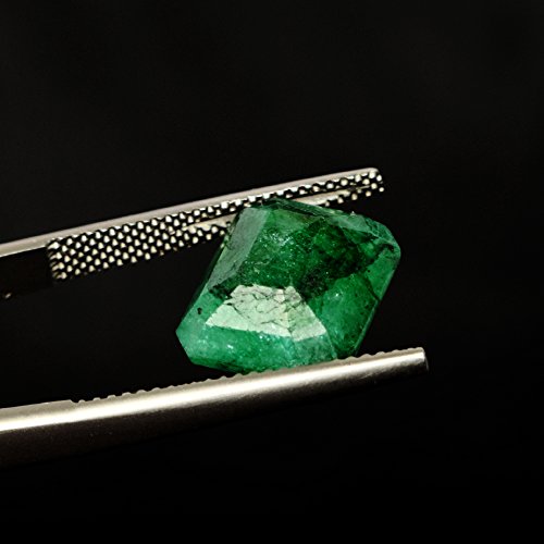 Gemhub Verde Brillante 5.90 Quilates de Piedras Preciosas Sueltas Esmeralda para usos múltiples AJ-677