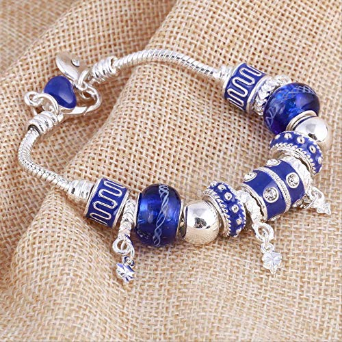 Genrics Crystal Charm Pulseras De Color Plateado Brazaletes para Mujeres con Cuentas De Murano De Aliexpress Pulsera De Plata Joyería Femme