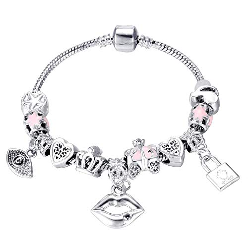 Genrics Crystal Encanto Plata Color Pulseras Brazaletes para Las Mujeres con Aliexpress Murano Cuentas Pulsera De Plata Femme Joyería