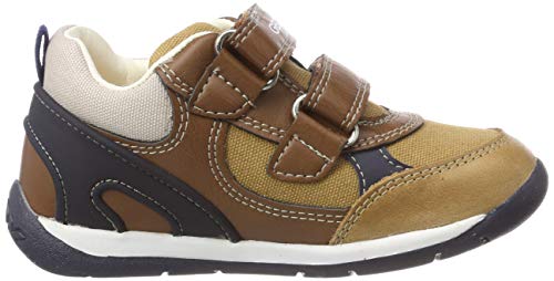 Geox Baby Each Boy, Zapatillas para Bebés, Beige (Caramel/Navy C5GF4), 18 EU