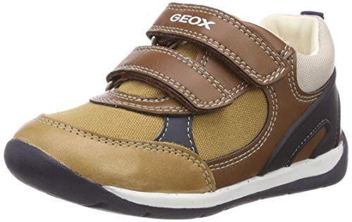 Geox Baby Each Boy, Zapatillas para Bebés, Beige (Caramel/Navy C5GF4), 18 EU