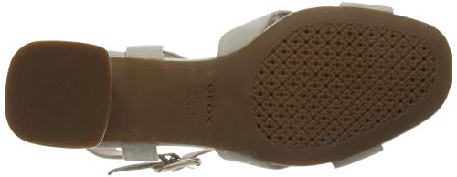 Geox D Genziana Mid B, Sandalias con Punta Abierta para Mujer, Beige (Lt Taupe C6738), 37 EU