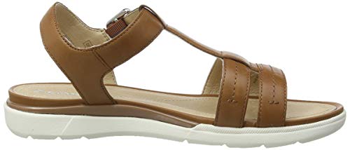 Geox D Sandal Hiver B, Sandalias con Tira Vertical para Mujer, Marrón (Cognac C6001), 40 EU